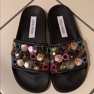 Steve Madden Embellished Slides